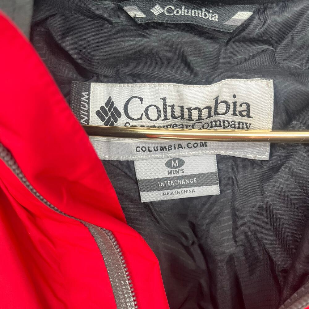 Columbia Titanium Omni-Heat 3-in-1 Ski Jacket Red Black Mens Medium M - Picture 3 of 15
